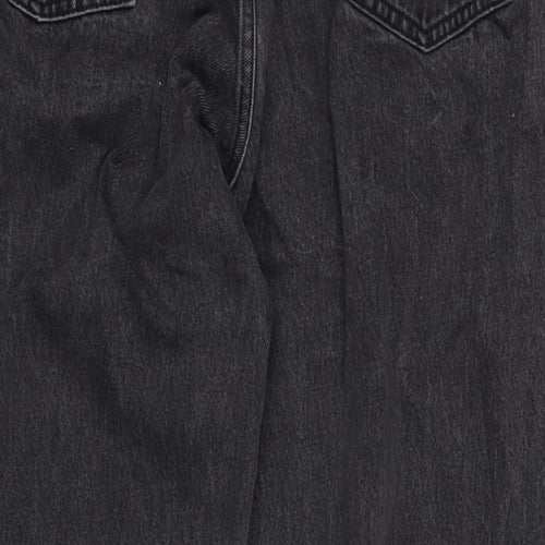ASOS Womens Grey Cotton Straight Jeans Size 34 in L30 in Regular Zip