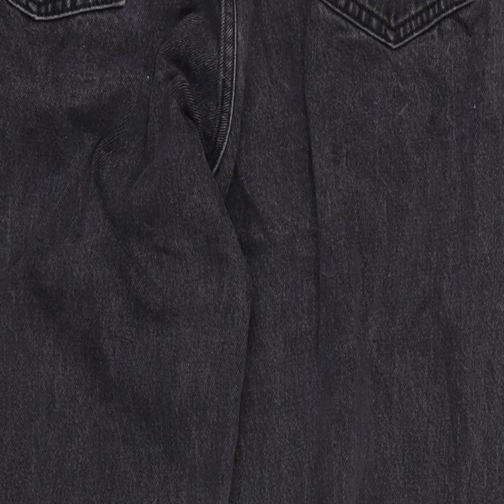 ASOS Womens Grey Cotton Straight Jeans Size 34 in L30 in Regular Zip