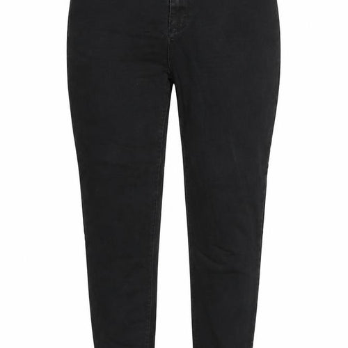 Denim & Co. Womens Grey Cotton Blend Tapered Jeans Size 16 L29 in Regular Zip