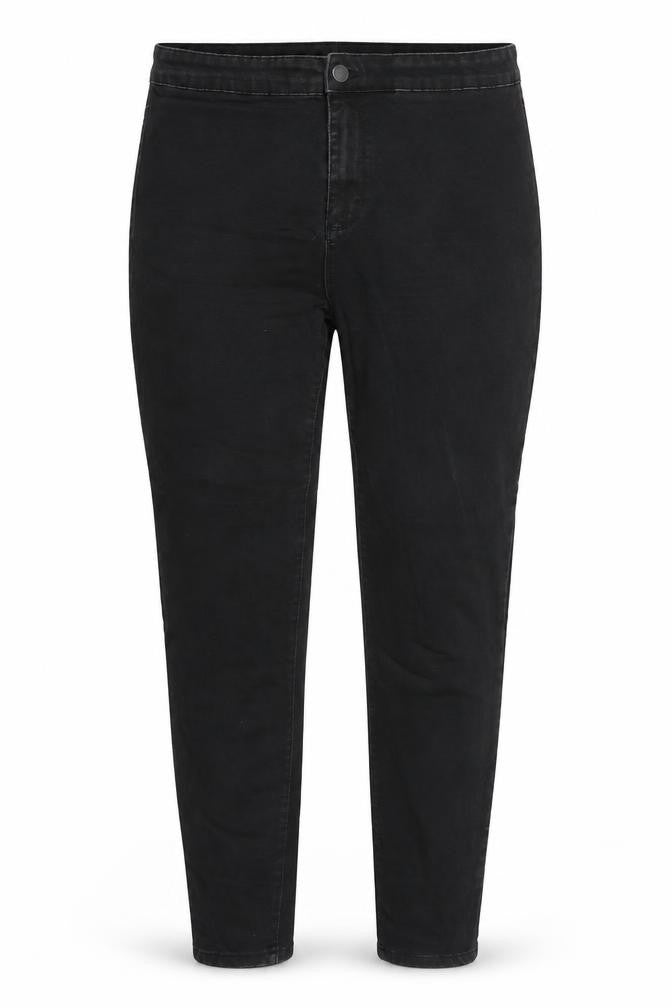 Denim & Co. Womens Grey Cotton Blend Tapered Jeans Size 16 L29 in Regular Zip