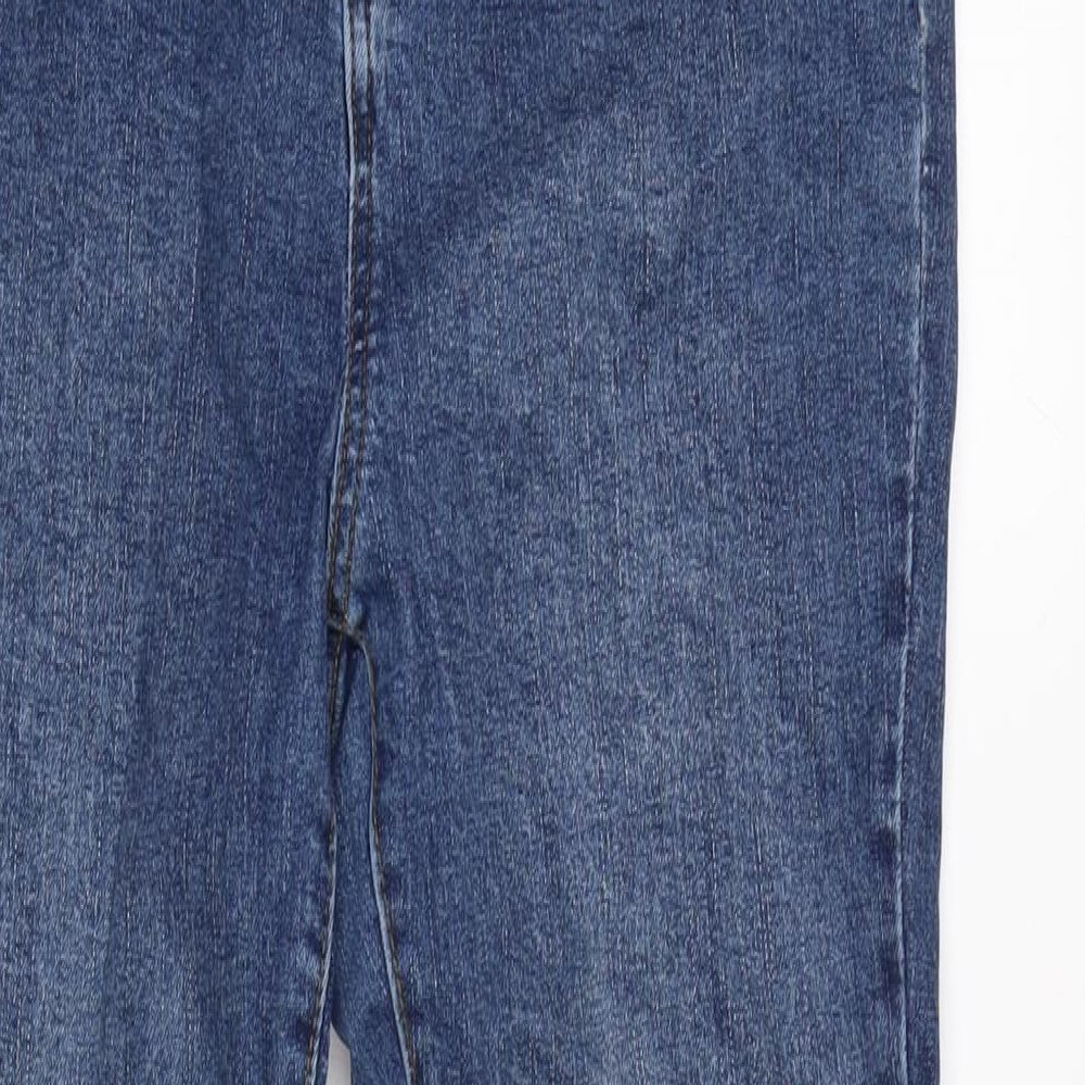 George Womens Blue Cotton Blend Tapered Jeans Size 14 L28 in Regular Zip