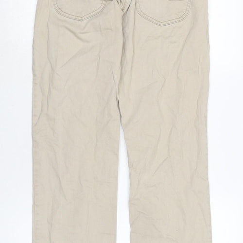 Lee Mens Beige Cotton Flared Jeans Size 26 in L31 in Regular Zip