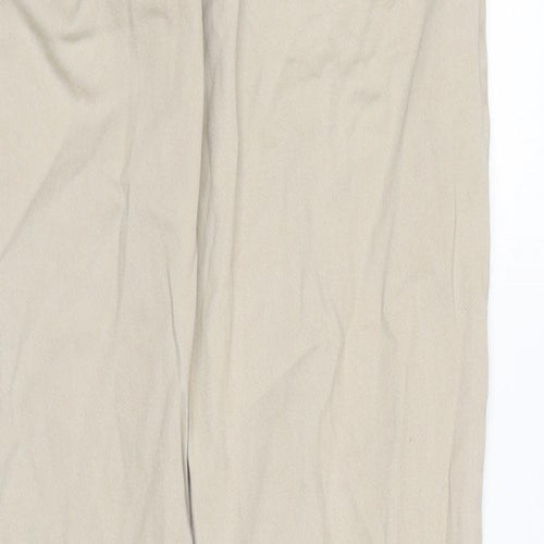 Lee Mens Beige Cotton Flared Jeans Size 26 in L31 in Regular Zip