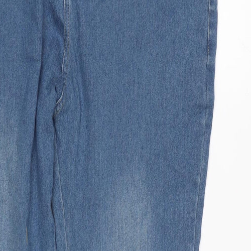 GG Womens Blue Cotton Blend Tapered Jeans Size XL L28 in Extra-Slim Zip