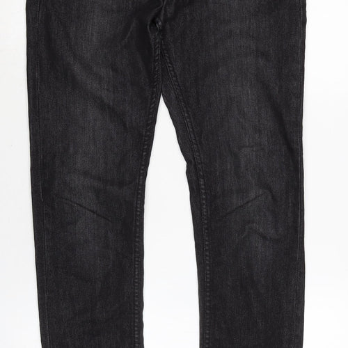 Denim & Co. Mens Black Cotton Blend Skinny Jeans Size 30 in L31 in Regular Zip