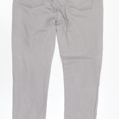H&M Mens Green Cotton Blend Tapered Jeans Size 2XS L34 in Regular Zip