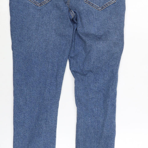 George Womens Blue Cotton Blend Straight Jeans Size 26 in L26.5 in Regular Zip