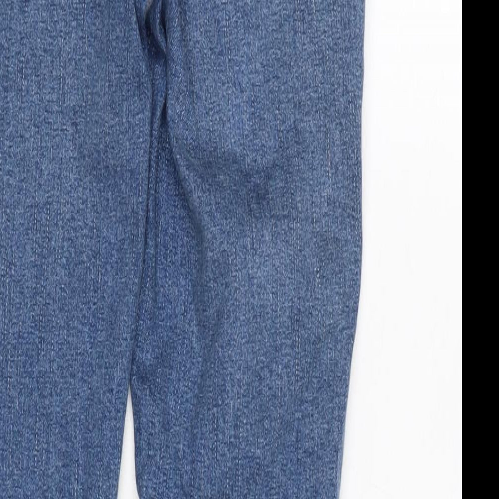 George Womens Blue Cotton Blend Straight Jeans Size 26 in L26.5 in Regular Zip