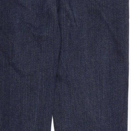 Jaeger Womens Blue Cotton Blend Bootcut Jeans Size 32 in L31.5 in Regular Zip