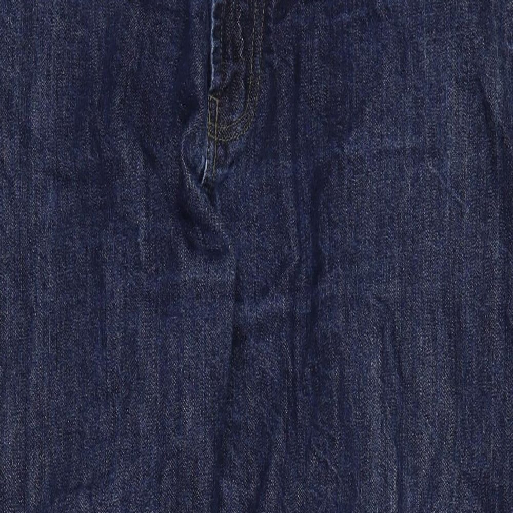 TU Mens Blue Cotton Blend Straight Jeans Size 44 in L32 in Regular Zip