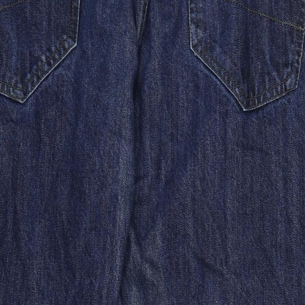 TU Mens Blue Cotton Blend Straight Jeans Size 44 in L32 in Regular Zip
