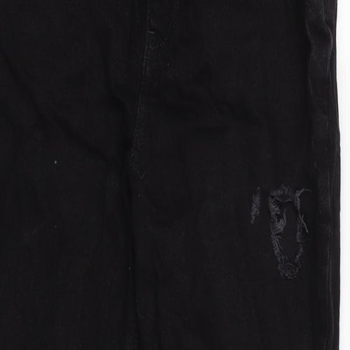 Denim & Co. Womens Black Cotton Blend Skinny Jeans Size 12 L27 in Regular Zip