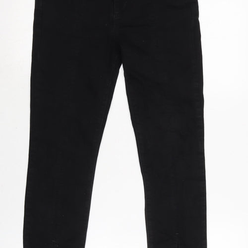 Gap Womens Black Cotton Blend Skinny Jeans Size 28 in L24 in Regular Zip - Vents to bottom legs.