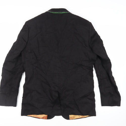 Holland Esquire Mens Black Jacket Blazer Size 42 Button