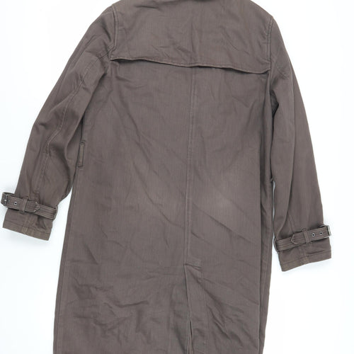 SOFT GREY Womens Brown Pea Coat Coat Size 12 Button - Vintage