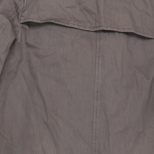 SOFT GREY Womens Brown Pea Coat Coat Size 12 Button - Vintage