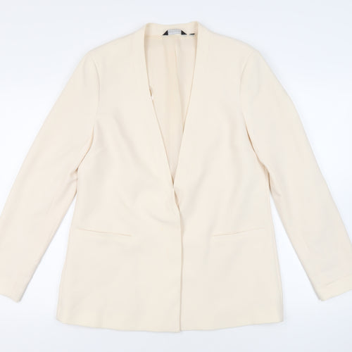 New Look Womens Ivory Jacket Blazer Size 14 Snap