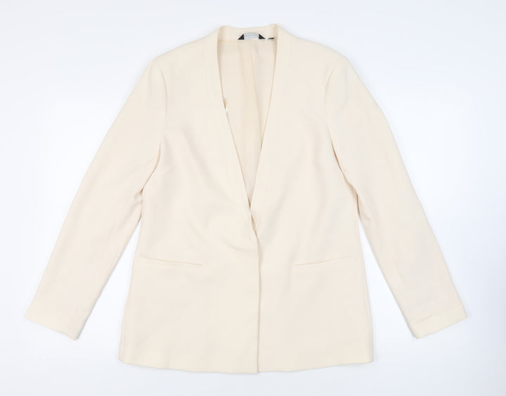 New Look Womens Ivory Jacket Blazer Size 14 Snap
