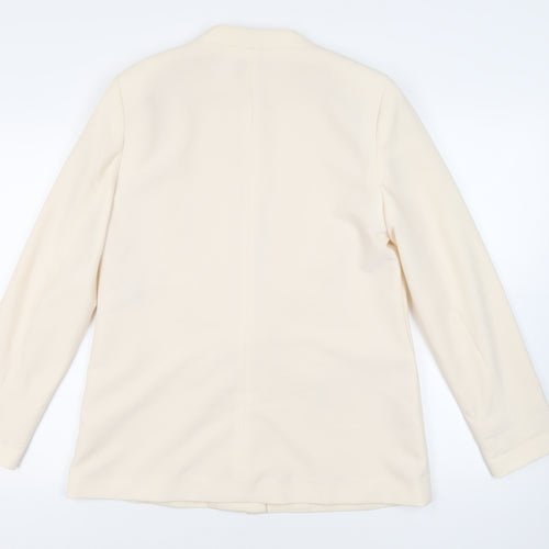 New Look Womens Ivory Jacket Blazer Size 14 Snap