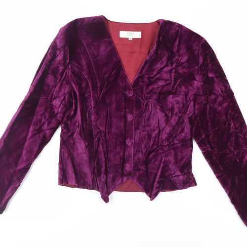 NEXT Womens Purple Jacket Blazer Size 12 Button - Vintage