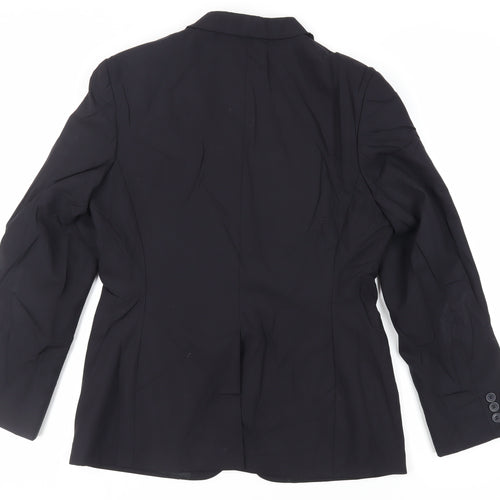 Disley Womens Black Jacket Blazer Size 12 Button