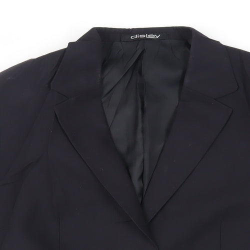 Disley Womens Black Jacket Blazer Size 12 Button