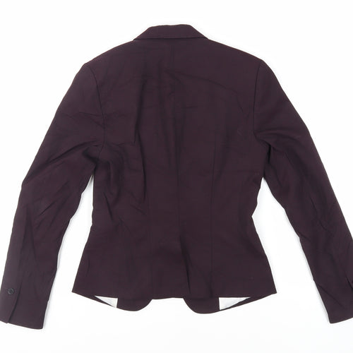 H&M Womens Purple Jacket Blazer Size 6 Button