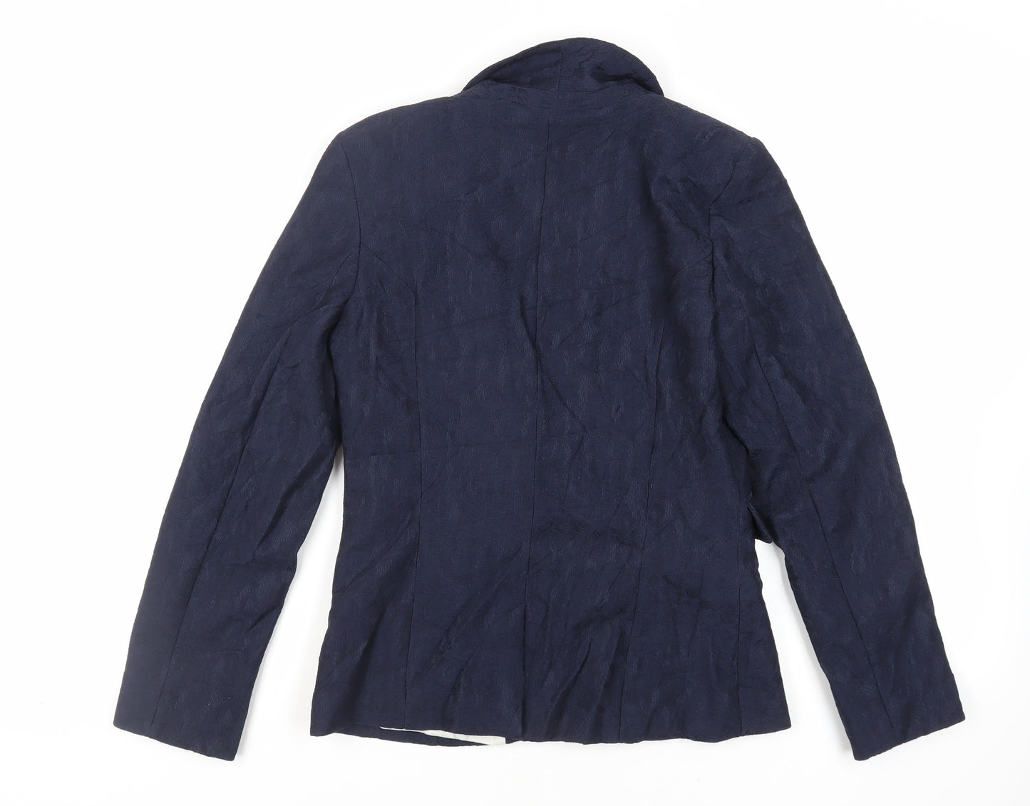 River Island Womens Blue Jacket Blazer Size 12 Button - Textured
