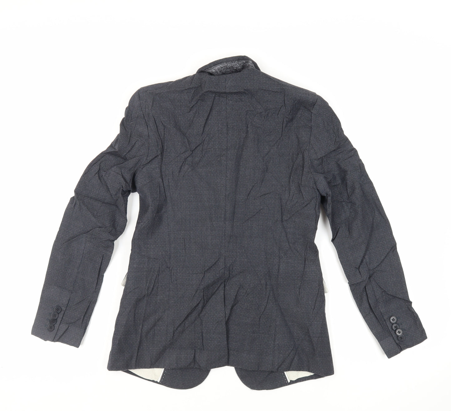 Jigsaw Womens Grey Polka Dot Jacket Blazer Size 10 Button