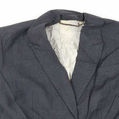Jigsaw Womens Grey Polka Dot Jacket Blazer Size 10 Button