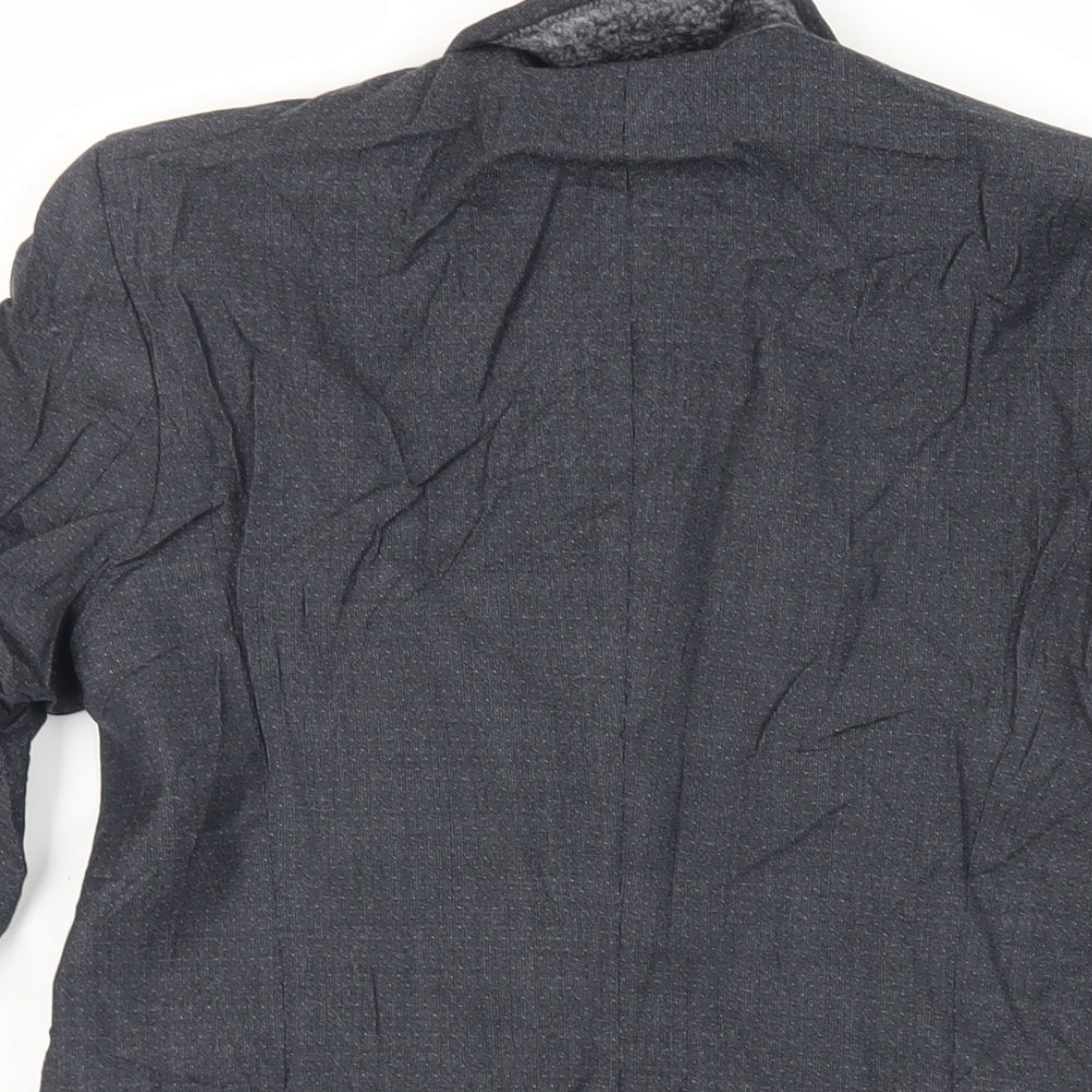 Jigsaw Womens Grey Polka Dot Jacket Blazer Size 10 Button