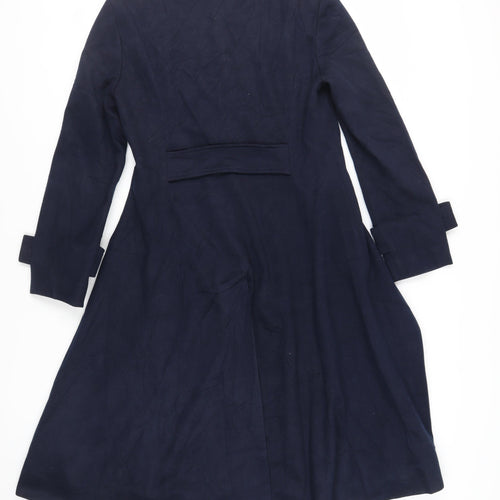 Jolie Moi Womens Blue Pea Coat Coat Size 10 Button