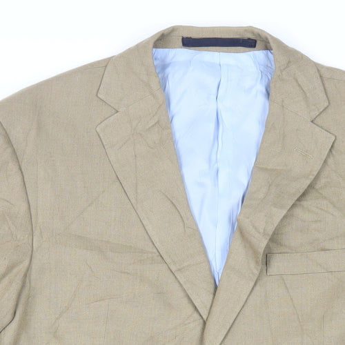 Marks and Spencer Mens Beige Linen Jacket Blazer Size 40 Regular