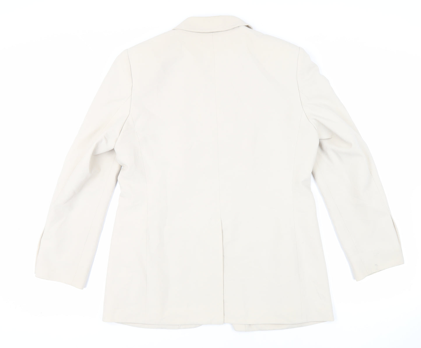 Marks and Spencer Womens Beige Jacket Blazer Size 14 Button