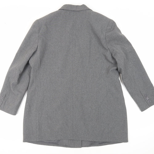 Classics Womens Grey Jacket Blazer Size 18 Button