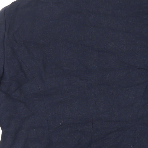 BHS Womens Blue Jacket Blazer Size 14 Button