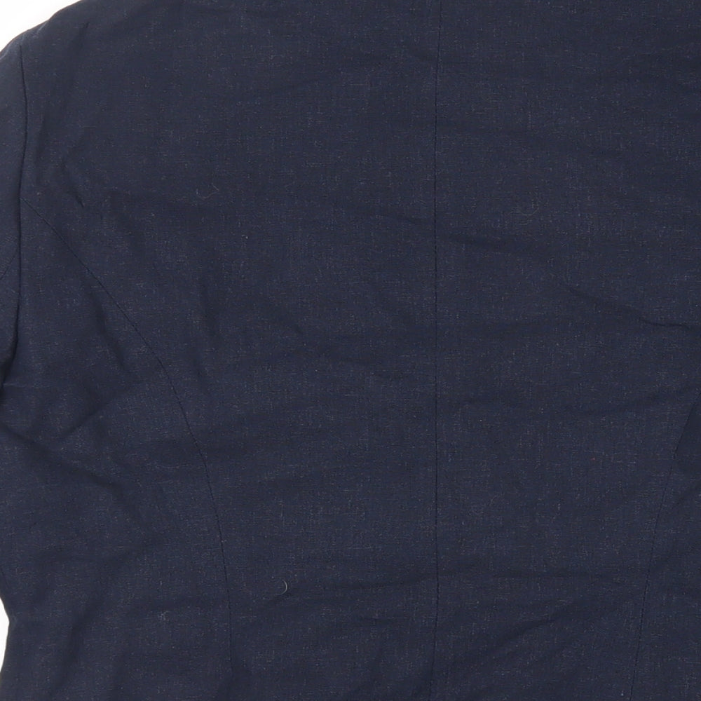 BHS Womens Blue Jacket Blazer Size 14 Button