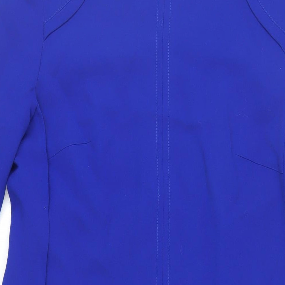 Hobbs Womens Blue Viscose Pencil Dress Size 16 Boat Neck Zip - Lined