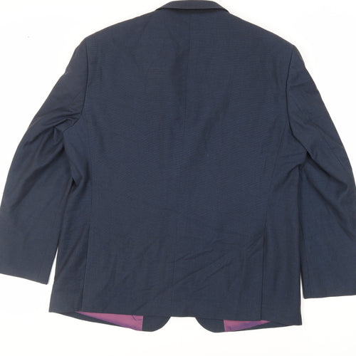 Daniel Grahame Mens Blue Polyester Jacket Suit Jacket Size 44 Regular