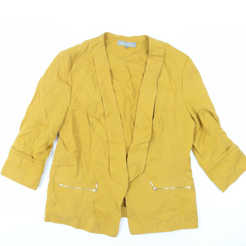 Marks and Spencer Womens Yellow Jacket Blazer Size 12 - Open