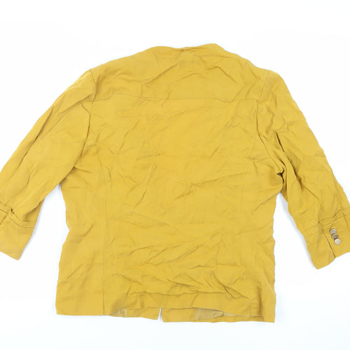 Marks and Spencer Womens Yellow Jacket Blazer Size 12 - Open