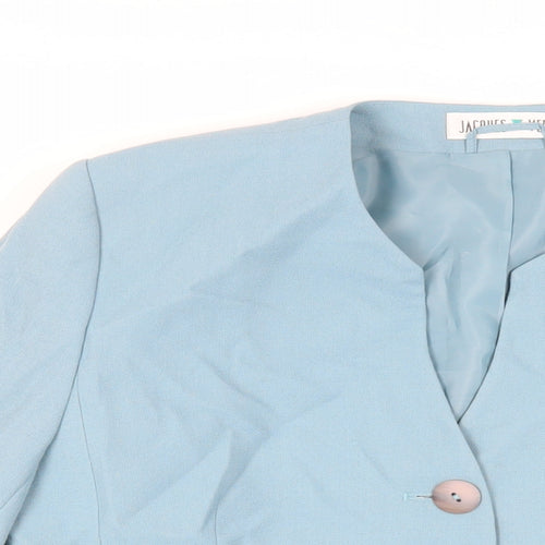 Jacqes Vert Womens Blue Jacket Blazer Size 14 Button
