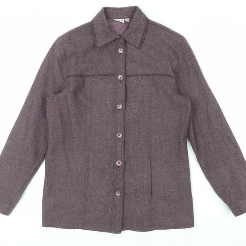 Oscar B. Womens Purple Jacket Size 12 Button - Lightweight