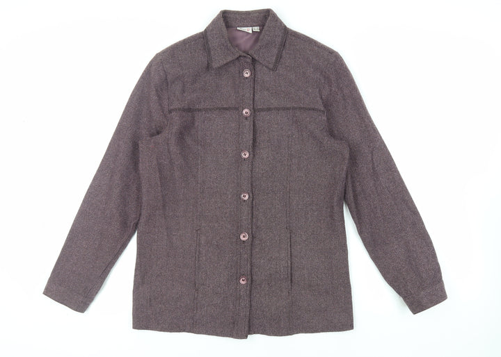 Oscar B. Womens Purple Jacket Size 12 Button - Lightweight