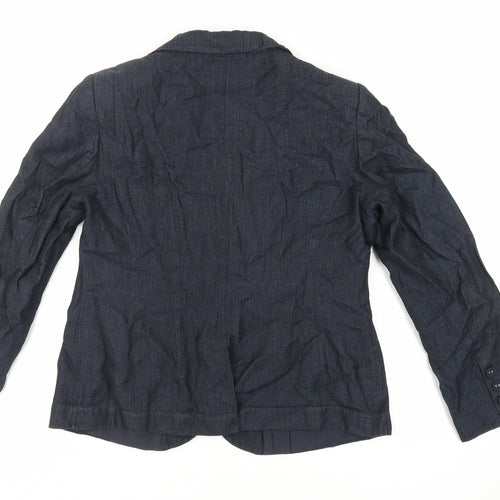 NEXT Womens Blue Jacket Blazer Size 16 Button