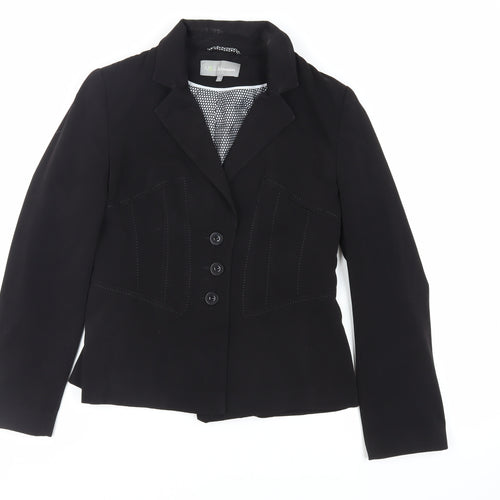 Marks and Spencer Womens Black Jacket Blazer Size 10 Button