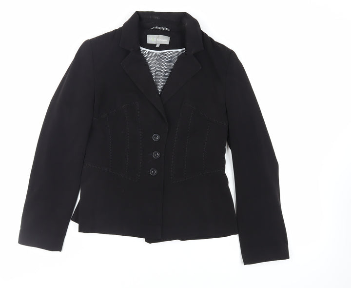 Marks and Spencer Womens Black Jacket Blazer Size 10 Button