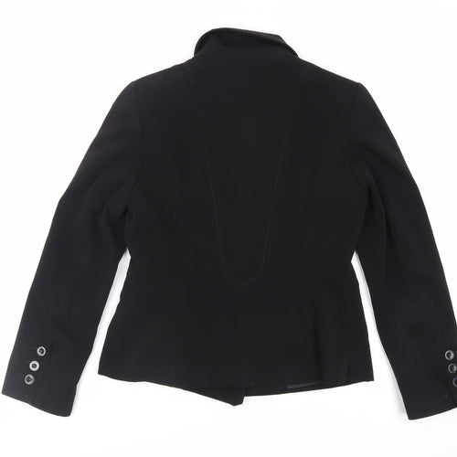 Marks and Spencer Womens Black Jacket Blazer Size 10 Button