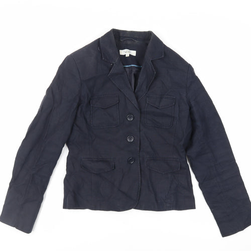 NEXT Womens Blue Jacket Blazer Size 12 Button