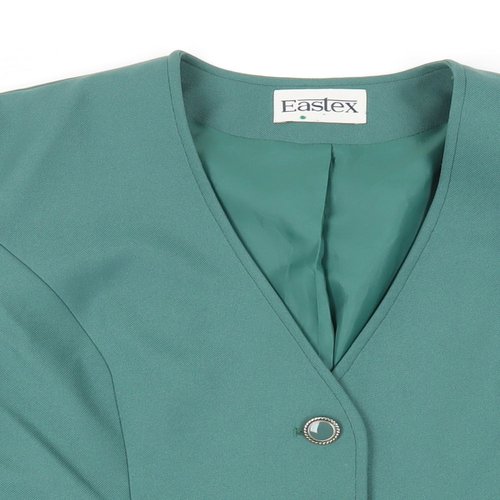 Eastex Womens Green Jacket Blazer Size 16 Button